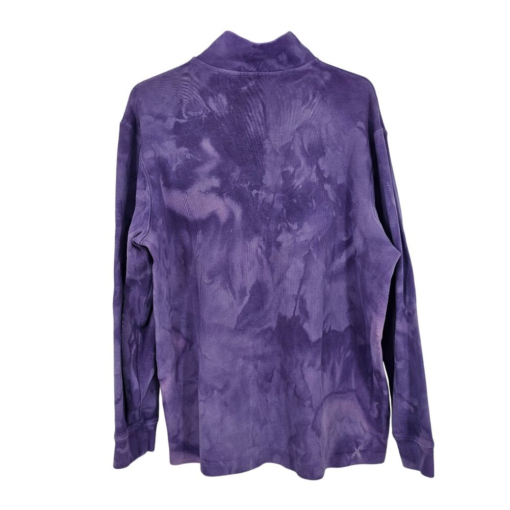 Polo Ralph Lauren Quarter Zip Pullover XL Purple Garment Wash Pony‎ Mock Neck - Picture 2 of 11